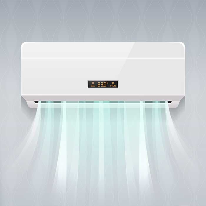 Professional AC technician at work